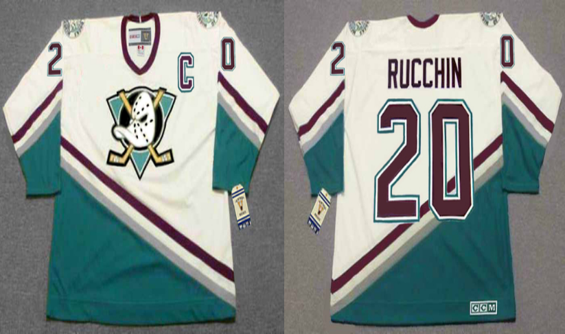 2019 Men Anaheim Ducks #20 Rucchin black CCM NHL jerseys